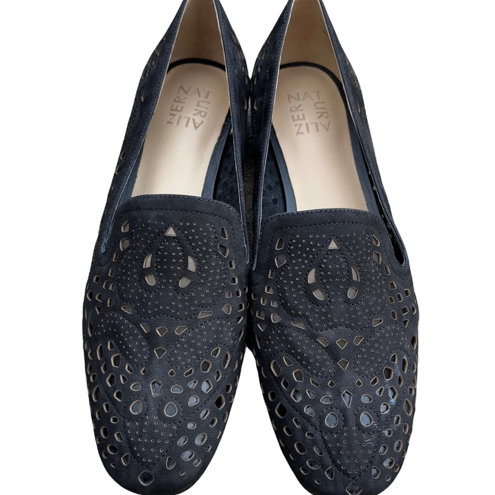Naturalizer Eve Black Leather Slip On Loafers Flats Women's Sz US 10